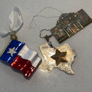 Home Holiday Patriotic Star & Metal Ornament Set - White, Blue, Red, Gold